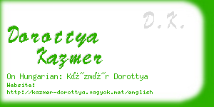 dorottya kazmer business card